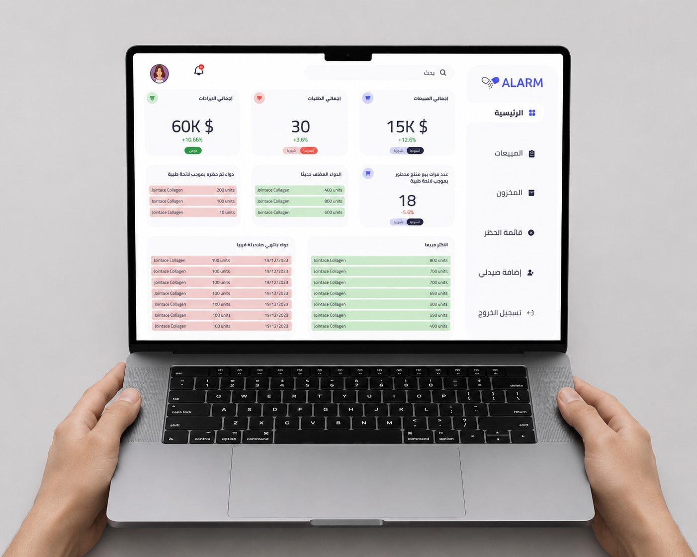 UI/UX design case study - Pharmacy Dashboard Design — Real-Time Inventory and Sales Control by Eid Fathy